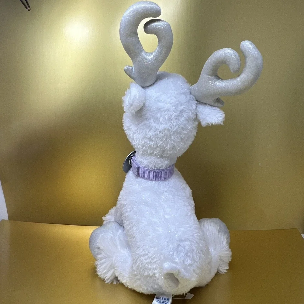 Glisten White Reindeer Plush Build A Bear Toy 17
